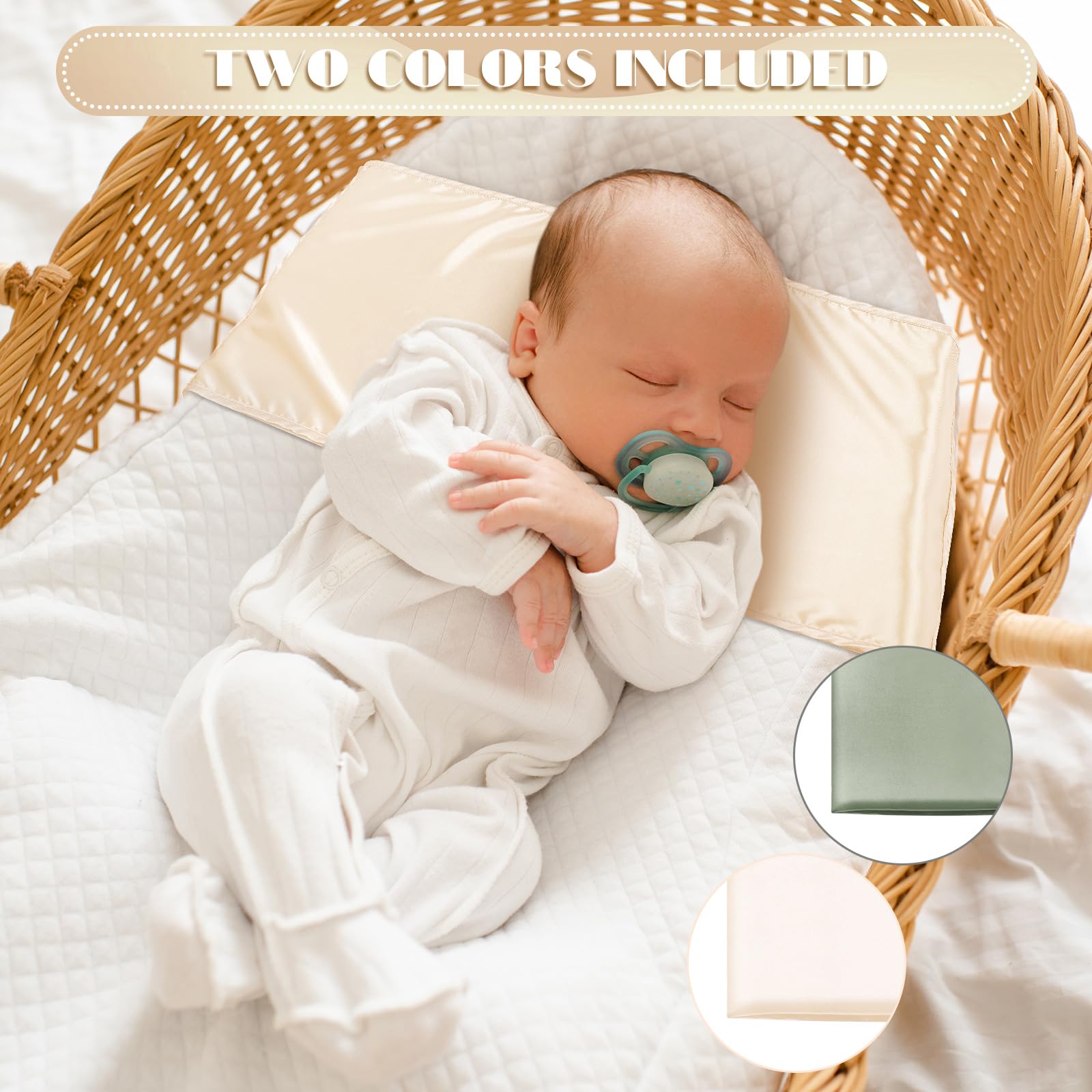 Hosuly satin bassinet sheets 29x12 inch size suitable for multiple cradle shapes.