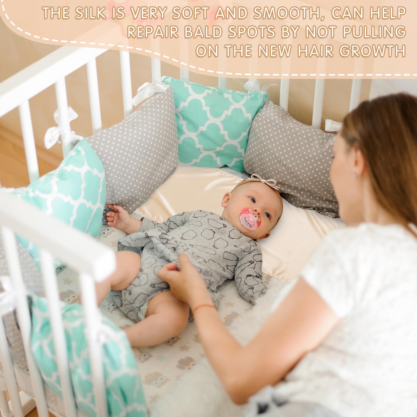 Hosuly two-pack sheets provide durable, soft surface that reduces friction for tiny hair.