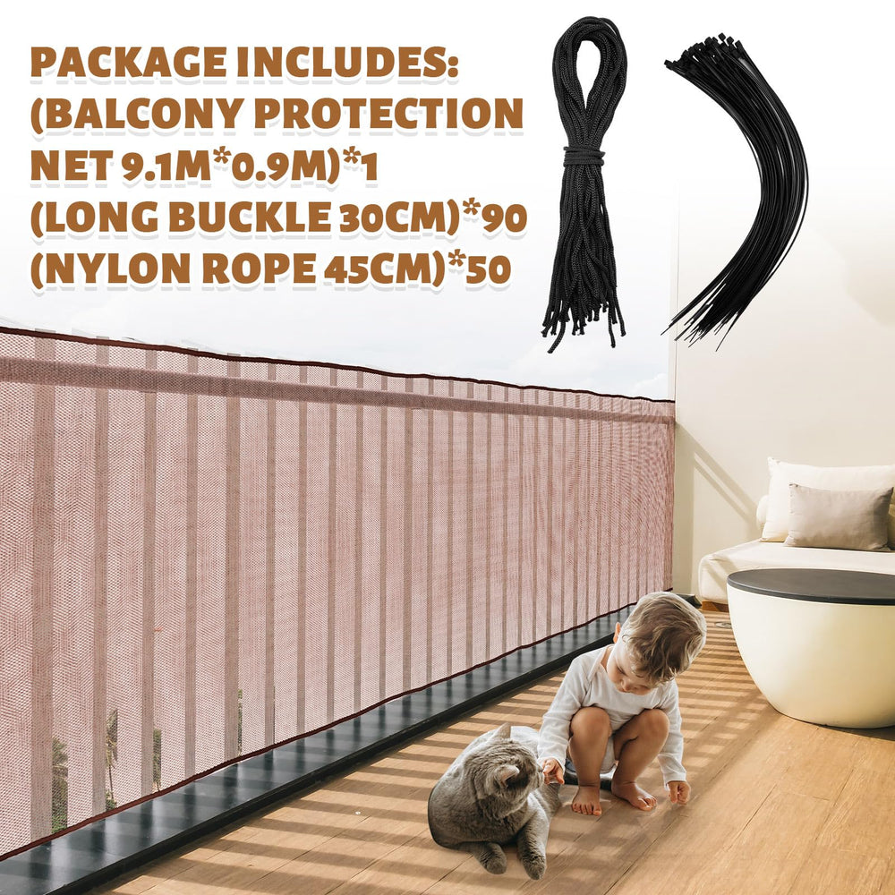 Hosuly stair barrier installation ropes demonstrates easy setup without drilling.