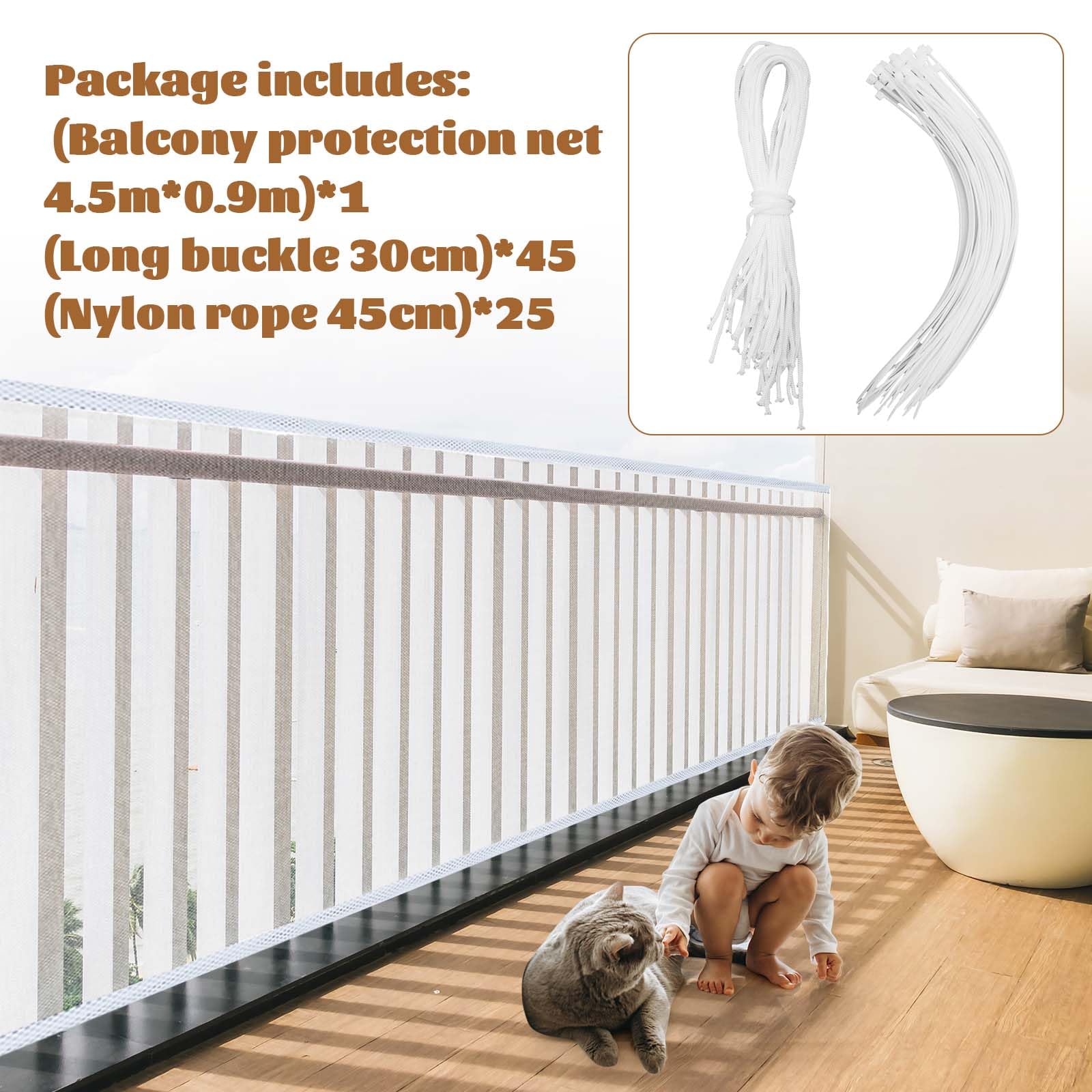 Hosuly stair barrier rope-secured installation demonstrates no-drill fit.