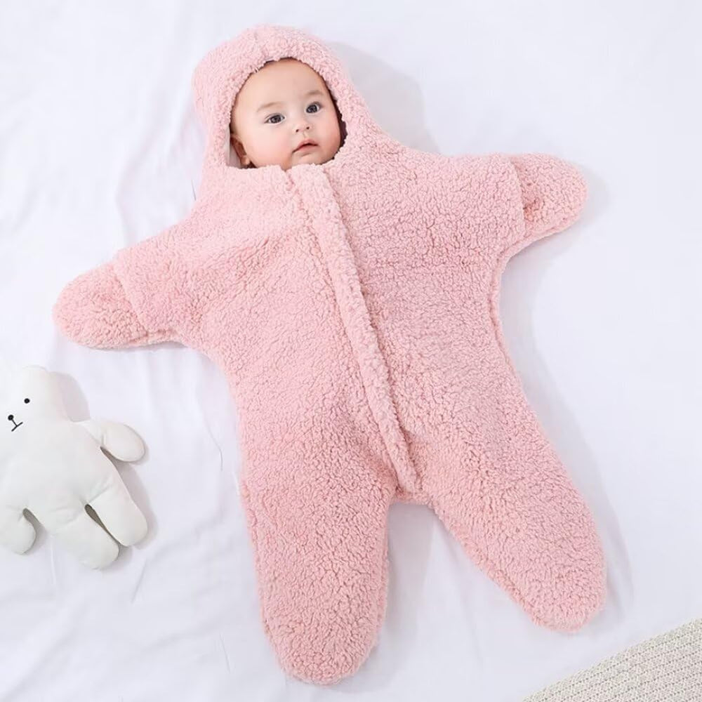 HotBlizi baby swaddle blanket soft plush fabric for gentle skin contact.