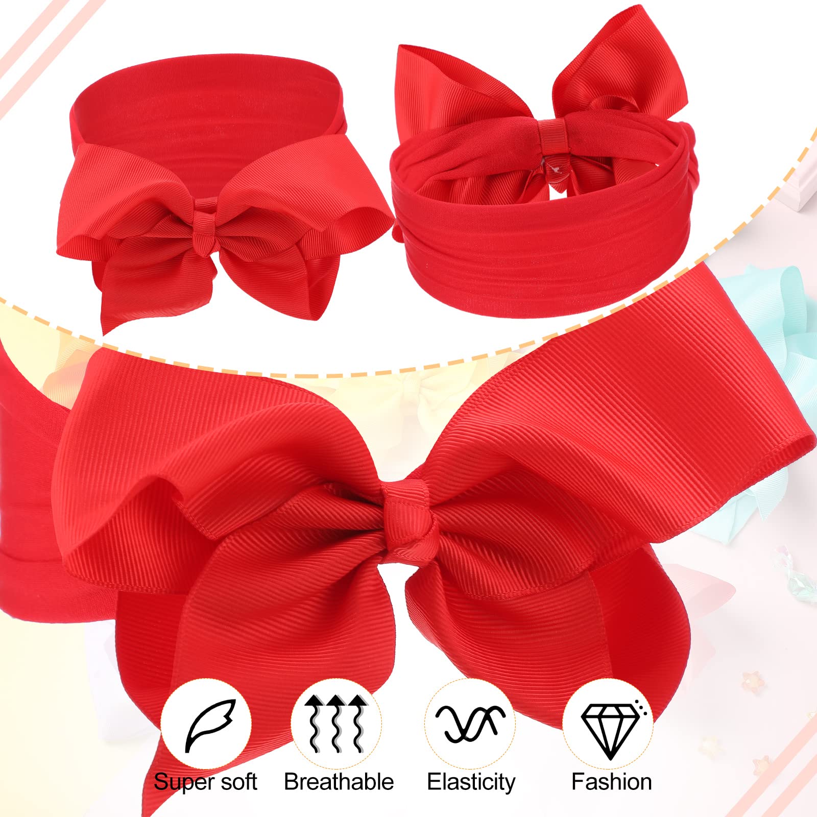 Hoteam 6-3-inch wide turban headbands fit most babies for cozy styling.