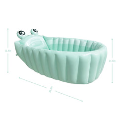 HotMax inflatable bathtub green folded compactly for simple storage after use.