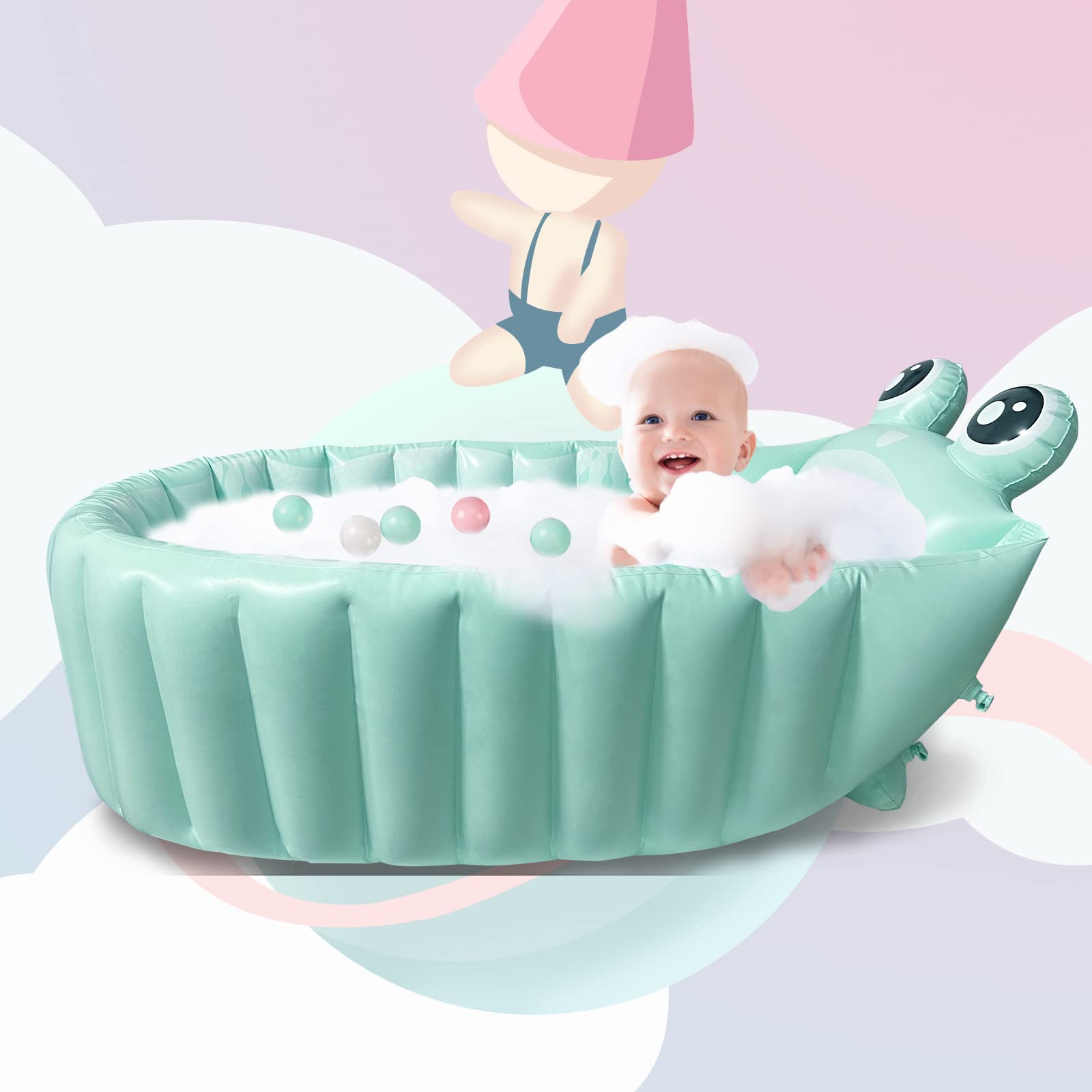 HotMax travel-friendly baby tub ideal for home, travel and beach.