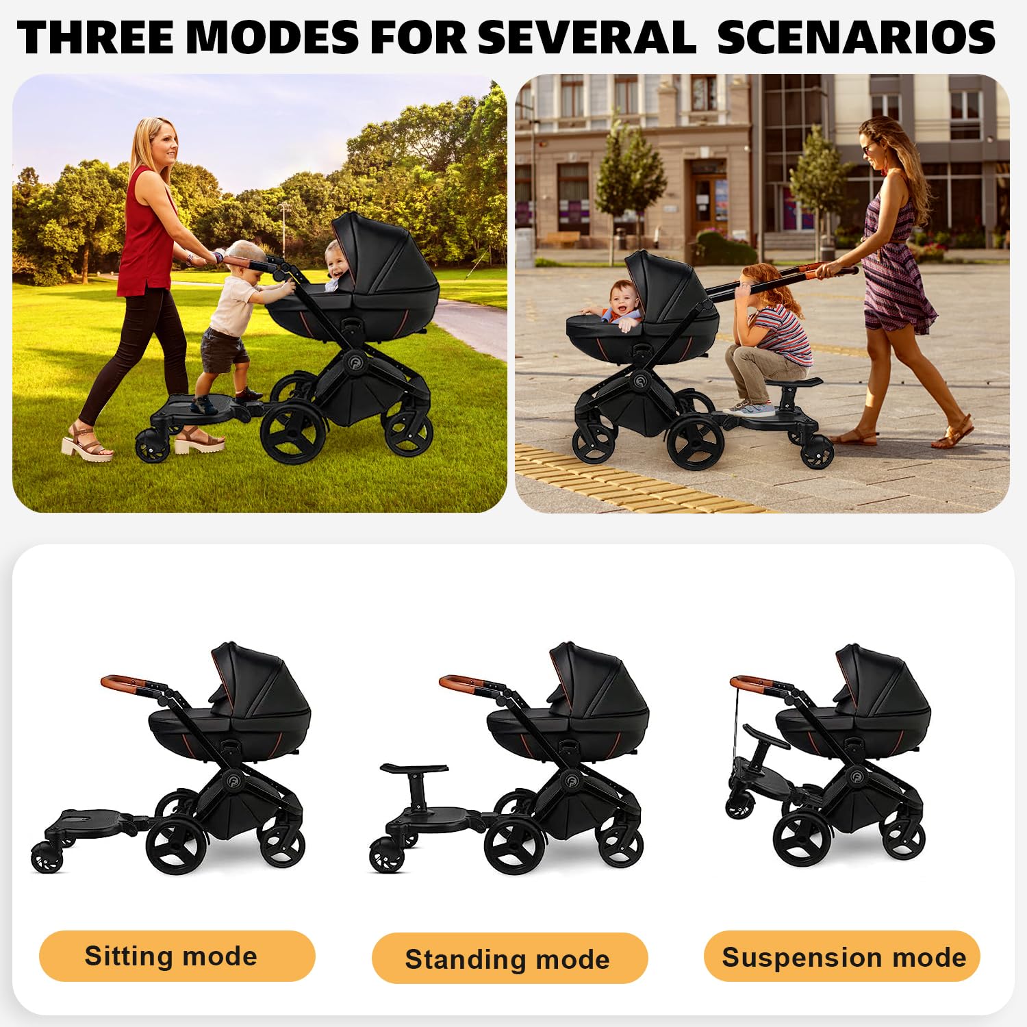 HOTMUZ universal stroller board attachment-compatibility ensures secure fit across major stroller brands.