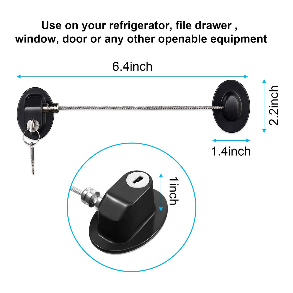 Hotop 4-pack cabinet locks drawer installation demonstrating simple mounting.