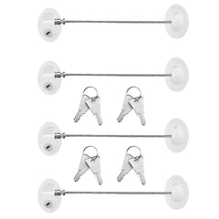 Hotop 4-pack cabinet locks with keys safeguard fridge doors for child-safe kitchens