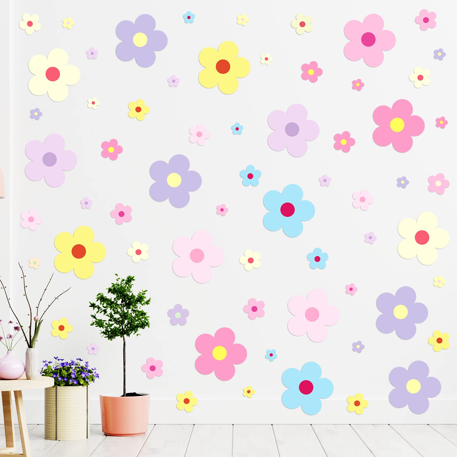 Hotop flower stickers Type 1 large 17.8 cm for bold wall and surface decor