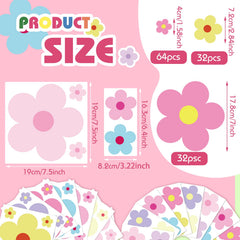 Hotop flower stickers Type 2 small 3.5 cm versatile accents for notebooks and cups
