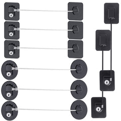 Hotop fridge lock 8-pieces set keeps cabinets secure and child-safe.