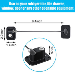 Hotop fridge lock with keys included ensures quick one-hand access.