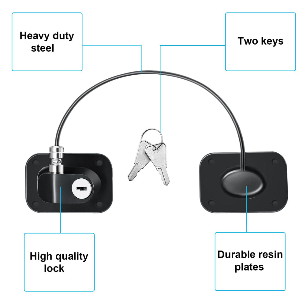 Hotop lock features scratch-proof powder coat for durable kitchen protection.