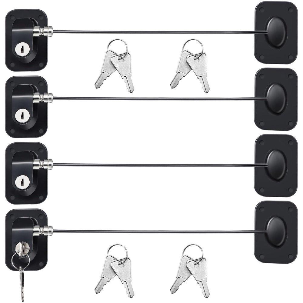 Hotop fridge lock self-adhesive 4-pack keeps items secure without drilling.
