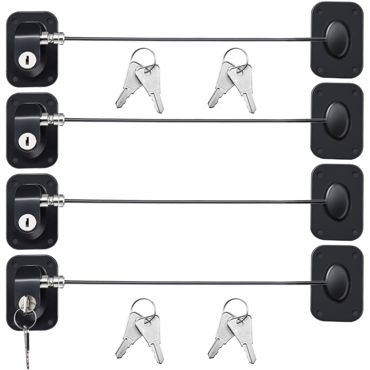 Hotop fridge lock self-adhesive 4-pack keeps items secure without drilling.