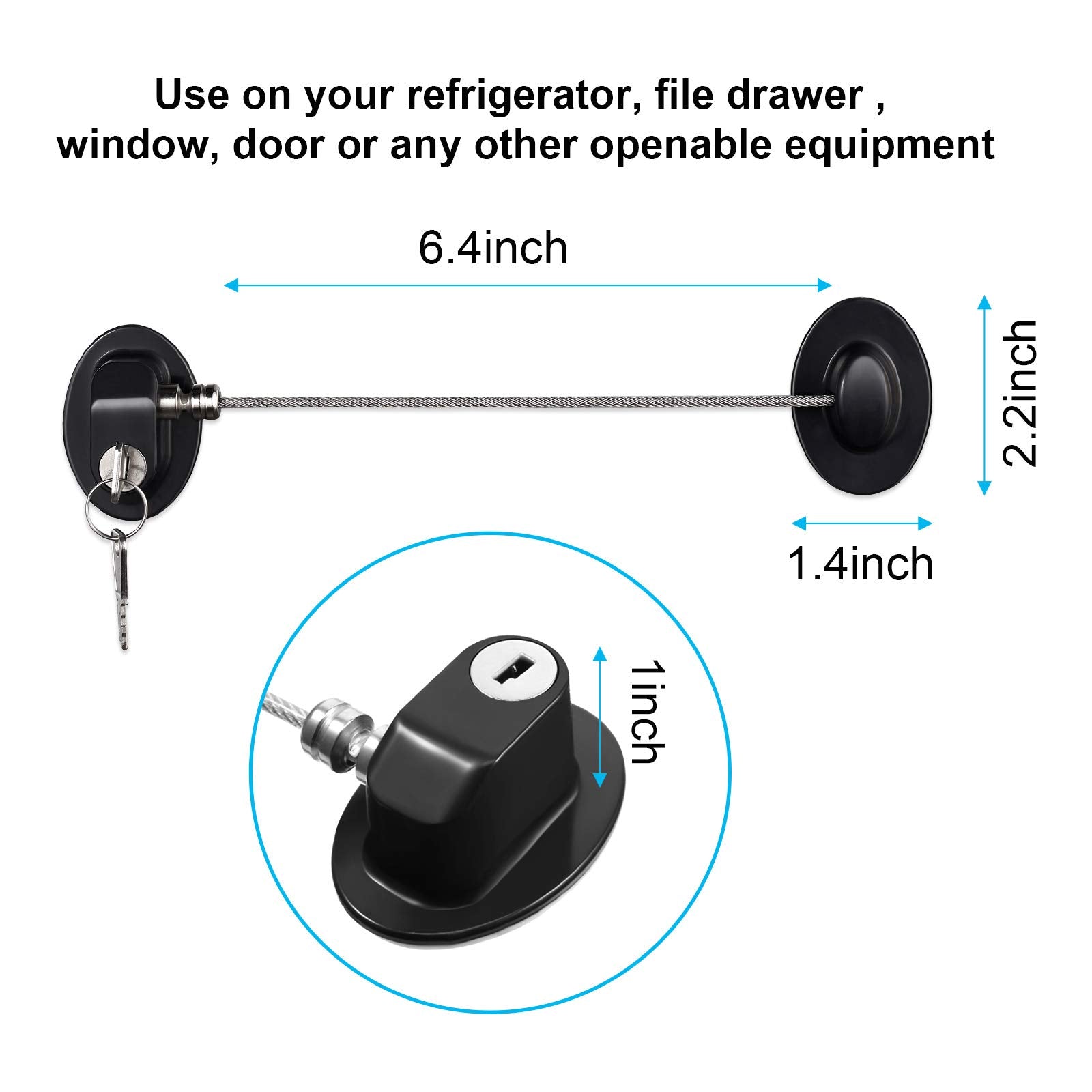 Hotop refrigerator lock keys provide easy access control for kids.