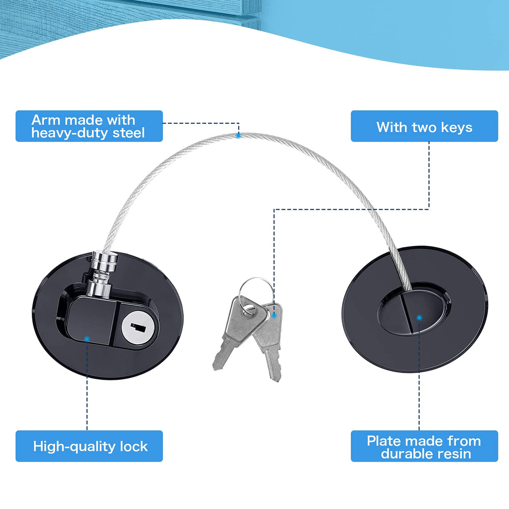 Hotop refrigerator lock multi-use design fits fridges, cabinets and drawers.