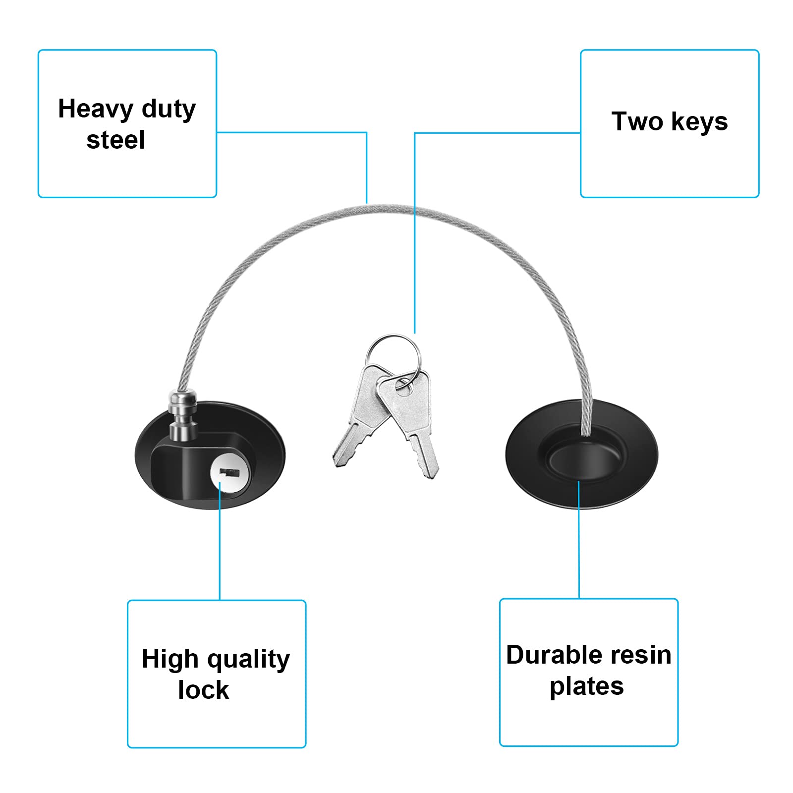 Hotop self-adhesive lock demonstrates strong no-drill installation.