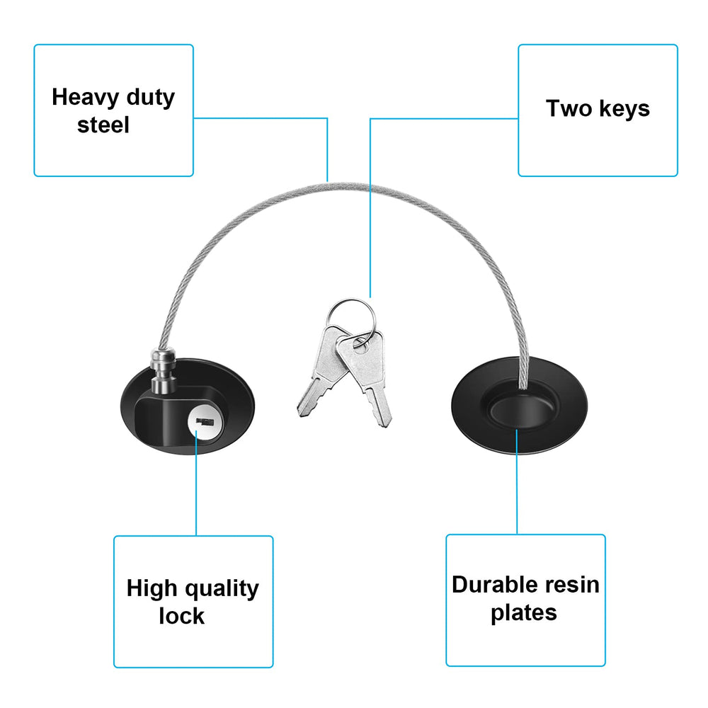 Hotop self-adhesive lock demonstrates strong no-drill installation.