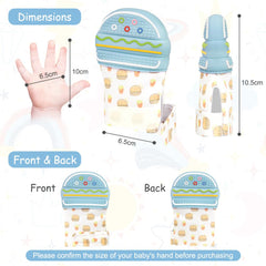 HOTUT cow teething mitten shows adjustable strap for secure fit