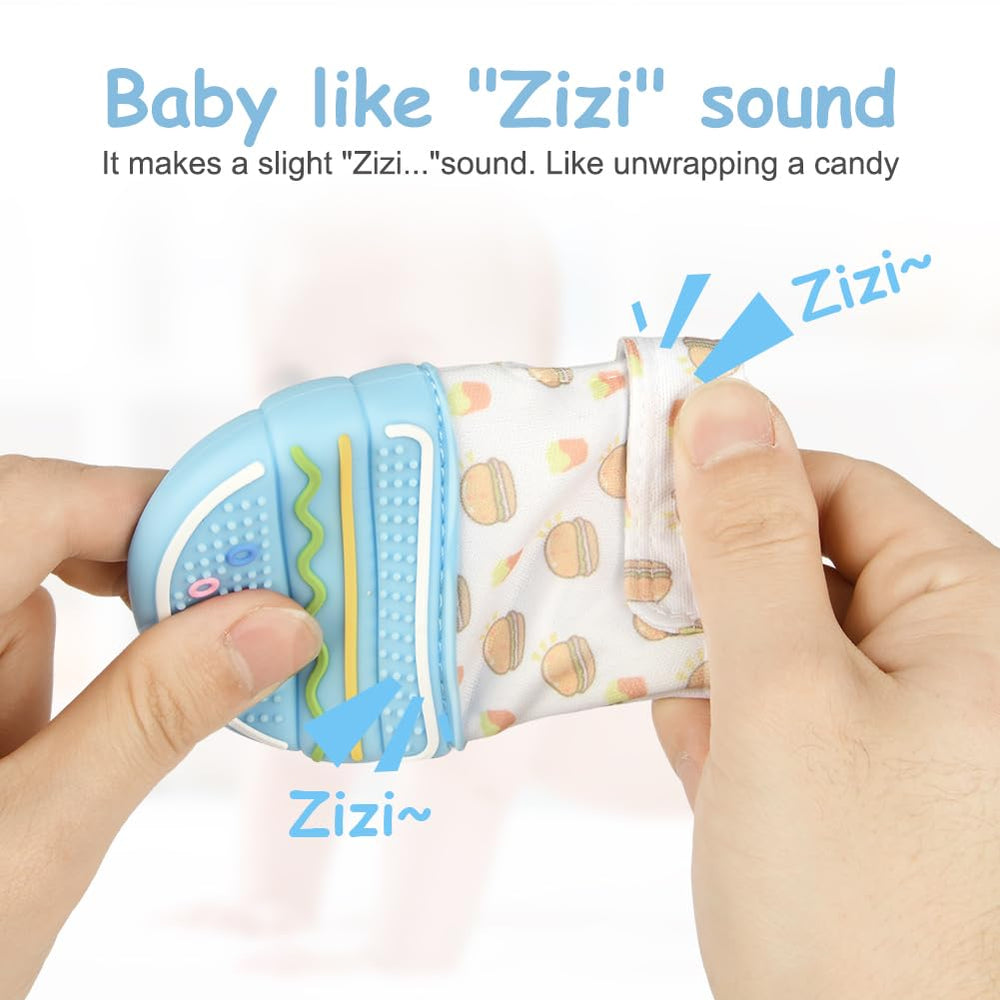 HOTUT teething mittens reusable and dishwasher-safe