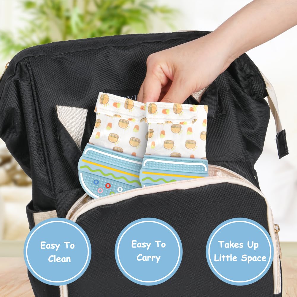 HOTUT teething mittens are dishwasher-safe for quick cleaning