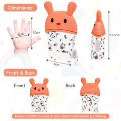HOTUT teething mittens hamburger playful shape provides gum relief