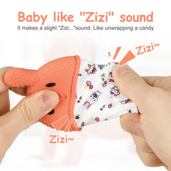 HOTUT teething mittens texture-bumps durable silicone for gum soothing