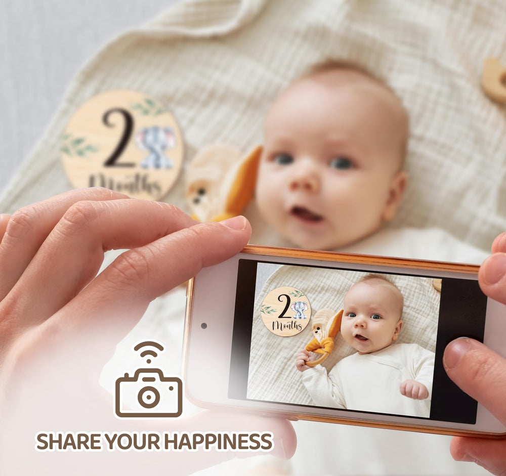 HOUÍSM milestone Safari Monkey card brings colorful monthly memories to life