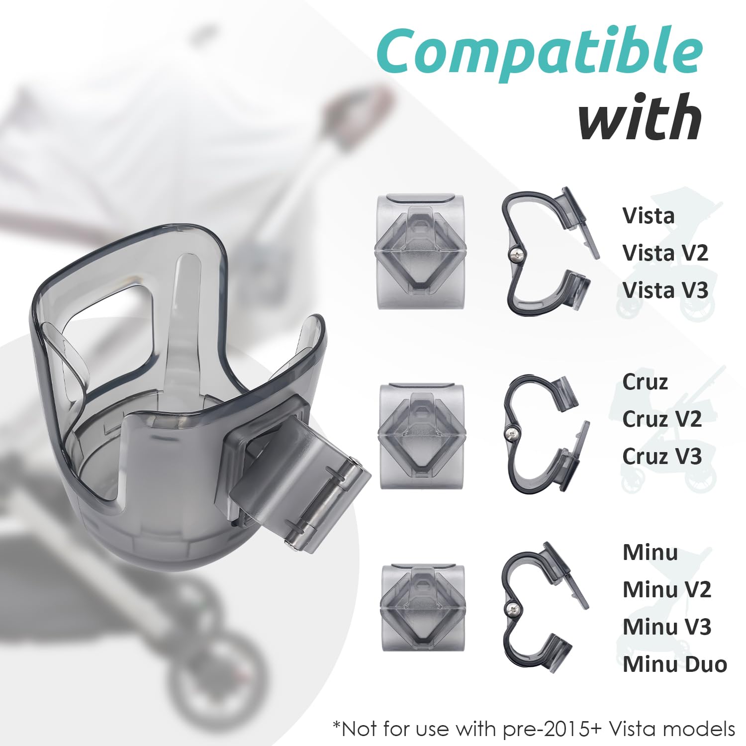 HOULIY one-hand install cup holder for Cruz V2/V3 with no tools