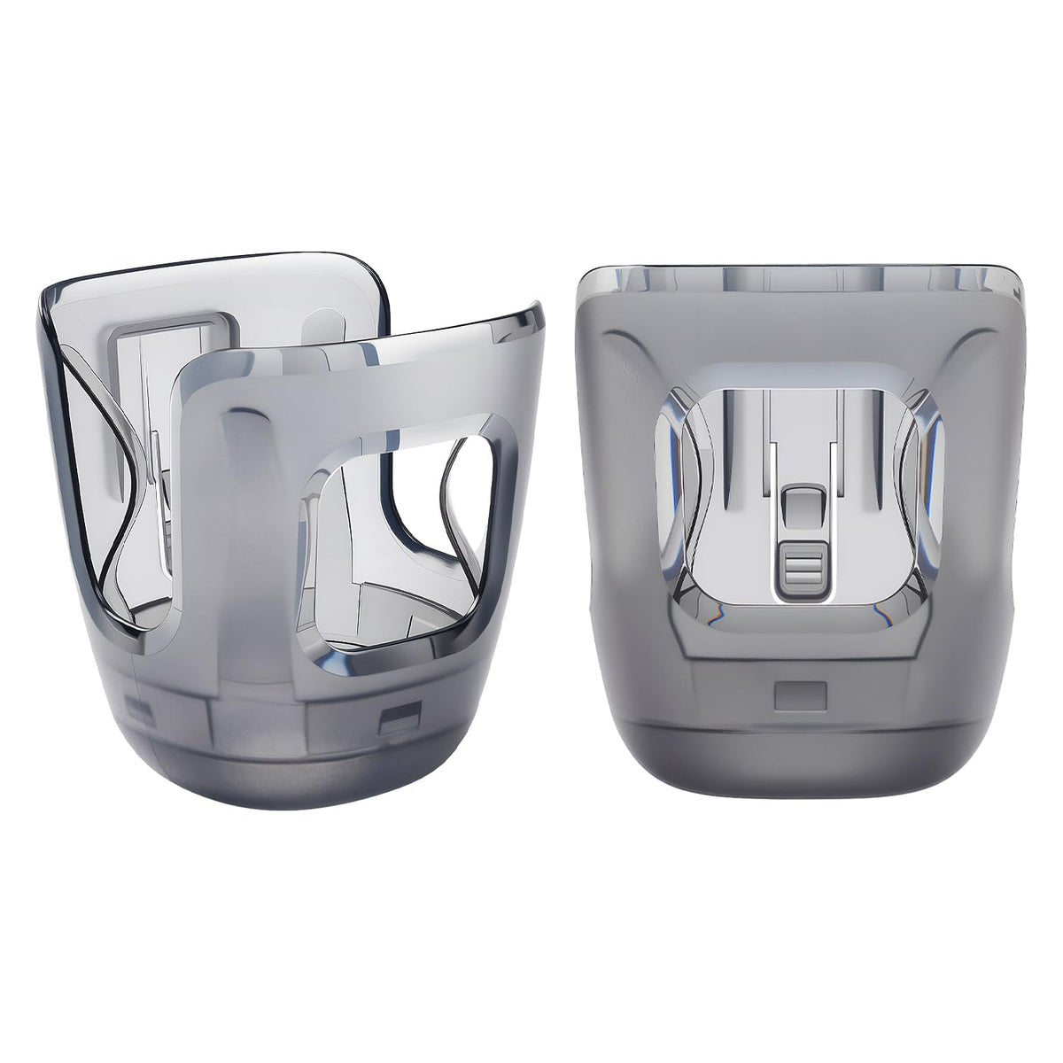 HOULIY stroller cup holder attached to UPPAbaby Vista shows secure compatibility and versatile cup sizes.