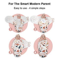 HOUSBAY baby swaddle highlights ergonomic hip support for healthy development