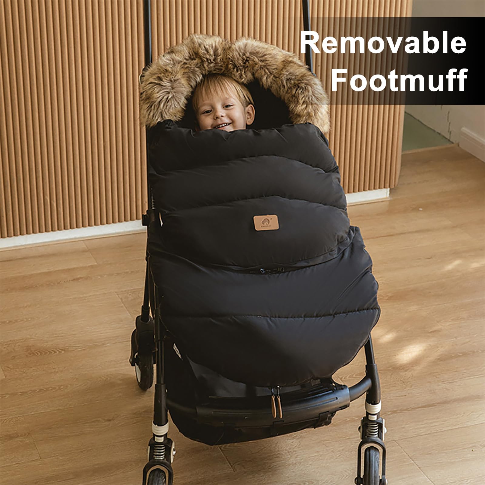 HOUSBAY footmuff supports 3- and 5-point harness compatibility.