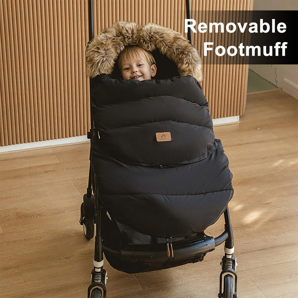 HOUSBAY footmuff supports 3- and 5-point harness compatibility.
