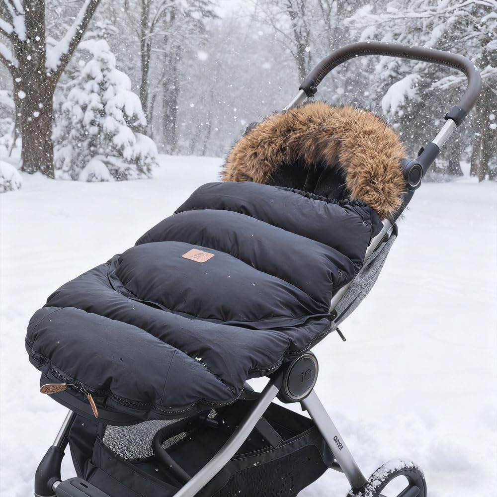 HOUSBAY footmuff soft cotton lining feels gentle on baby's skin.