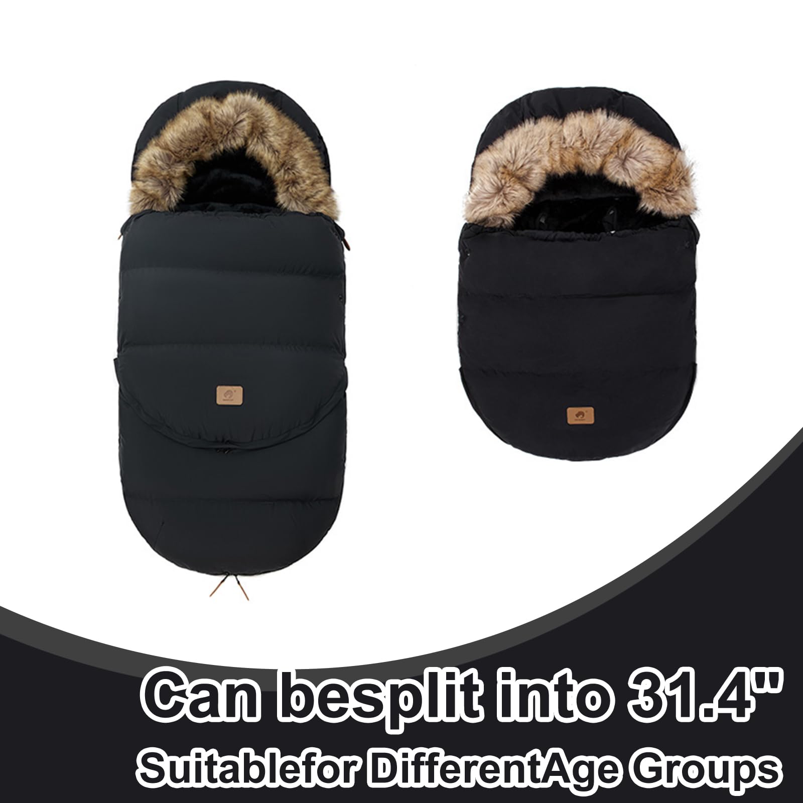 HOUSBAY footmuff water-repellent outer keeps gear dry during outings.