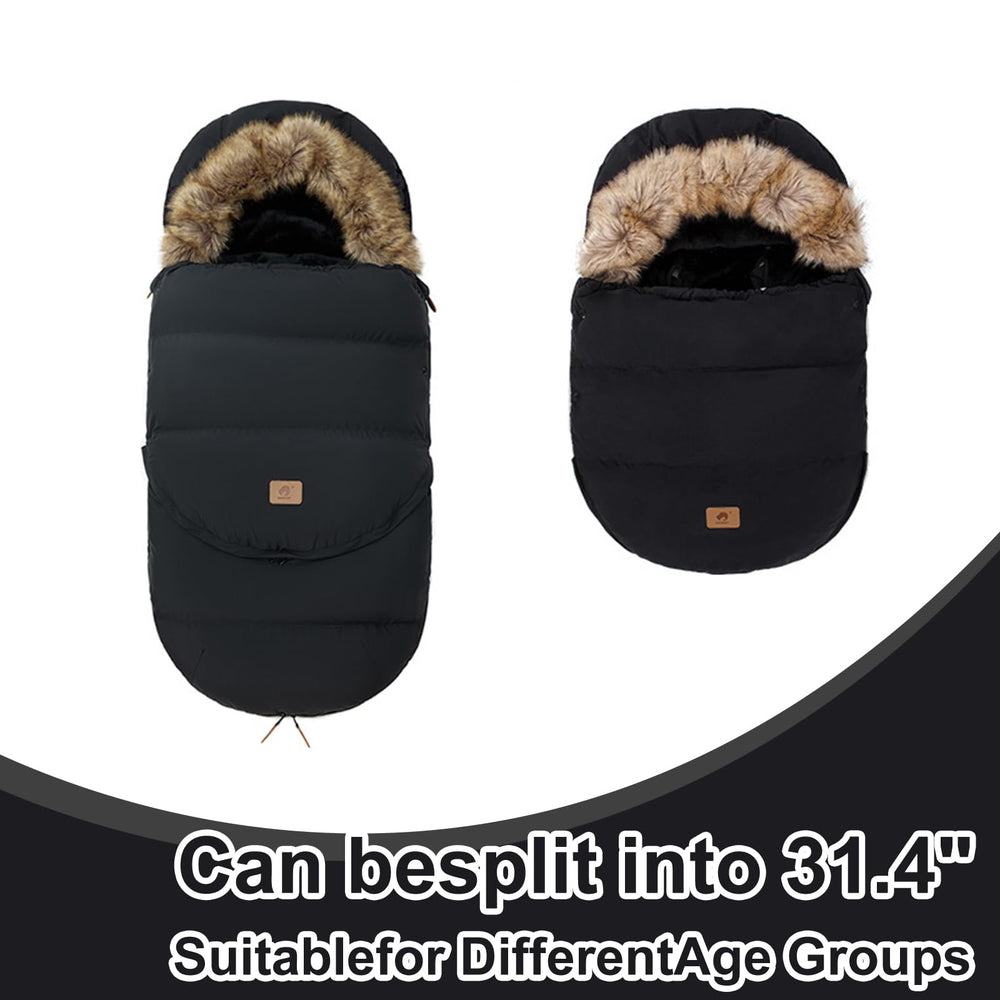 HOUSBAY footmuff water-repellent outer keeps gear dry during outings.