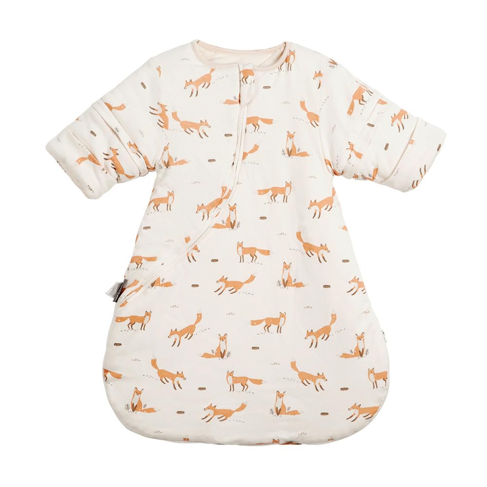 HOUSBAY Fox sleep sack front view, cozy wearable blanket for safe nighttime sleep