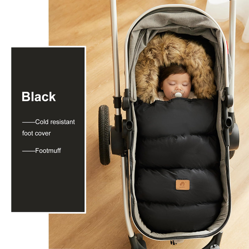 HOUSBAY stroller footmuff with hooded design for wind protection