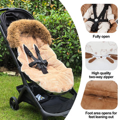HOUSBAY universal-fit bunting bag safety straps close-up emphasizing secure ride.