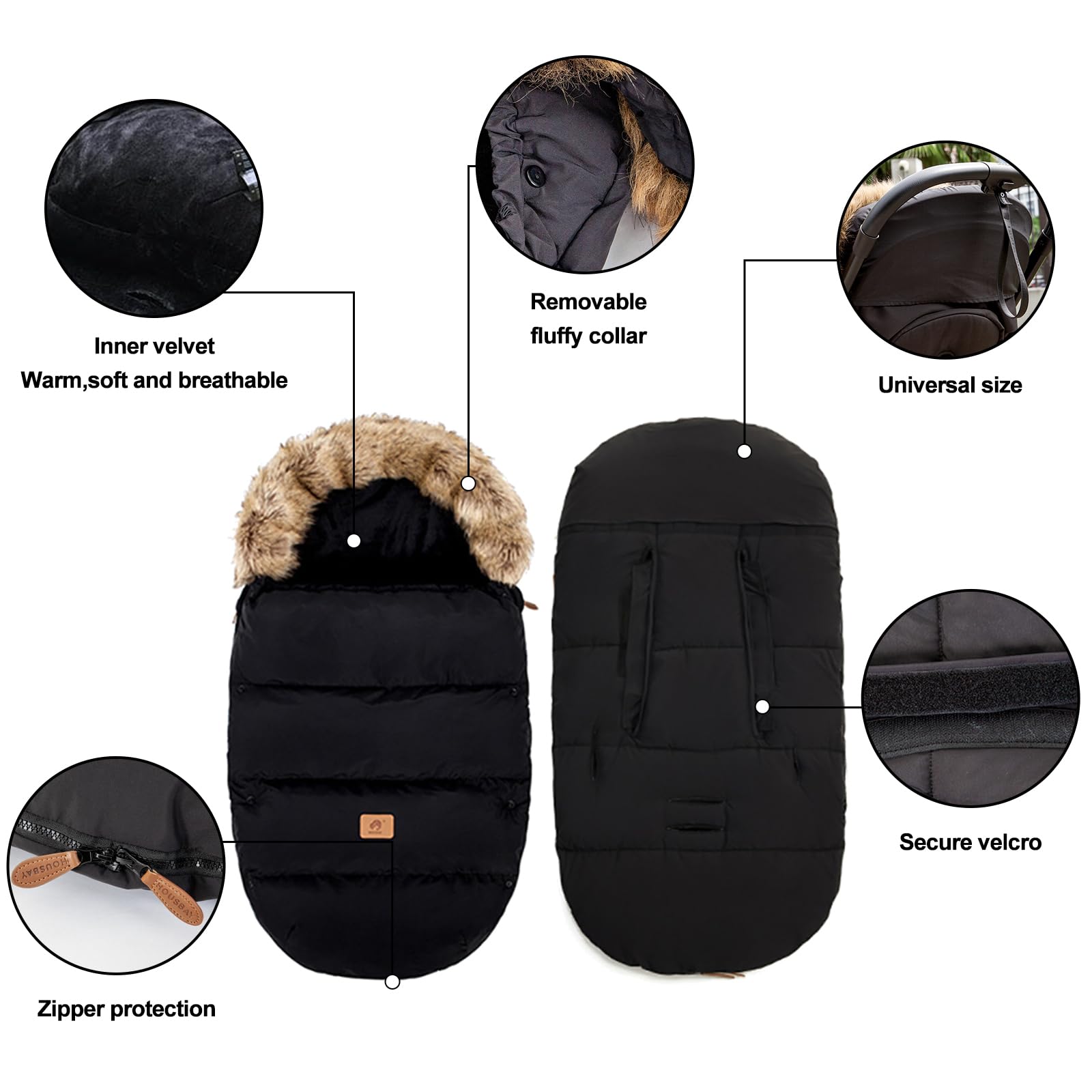HOUSBAY waterproof windproof exterior fabric protects against elements