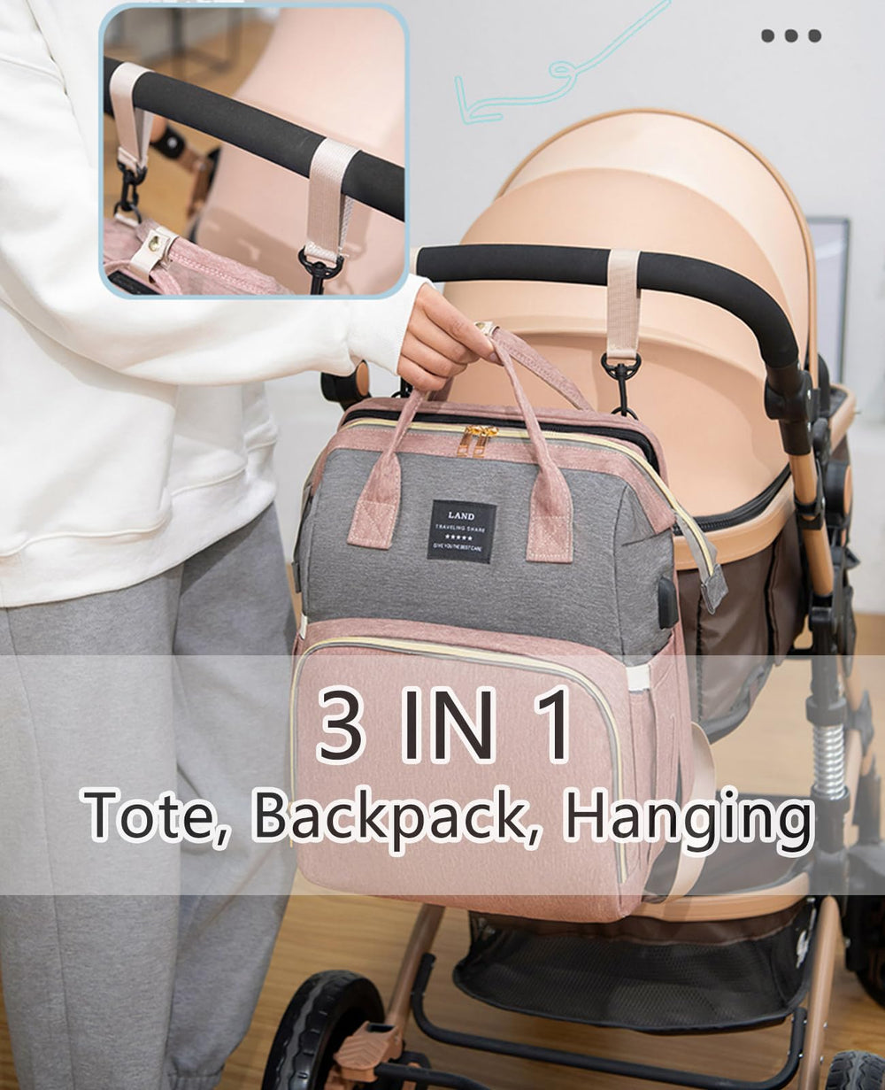Houscly diaper bag stroller-attachment reduces shoulder load.