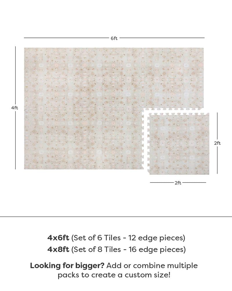 House of Noa baby play mat cushioned foam provides gentle landings for crawlers during tummy time