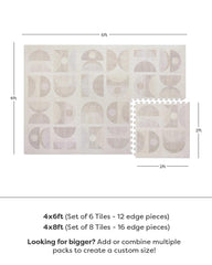 Edge piece of House of Noa play mat forms seamless rug-like finish.