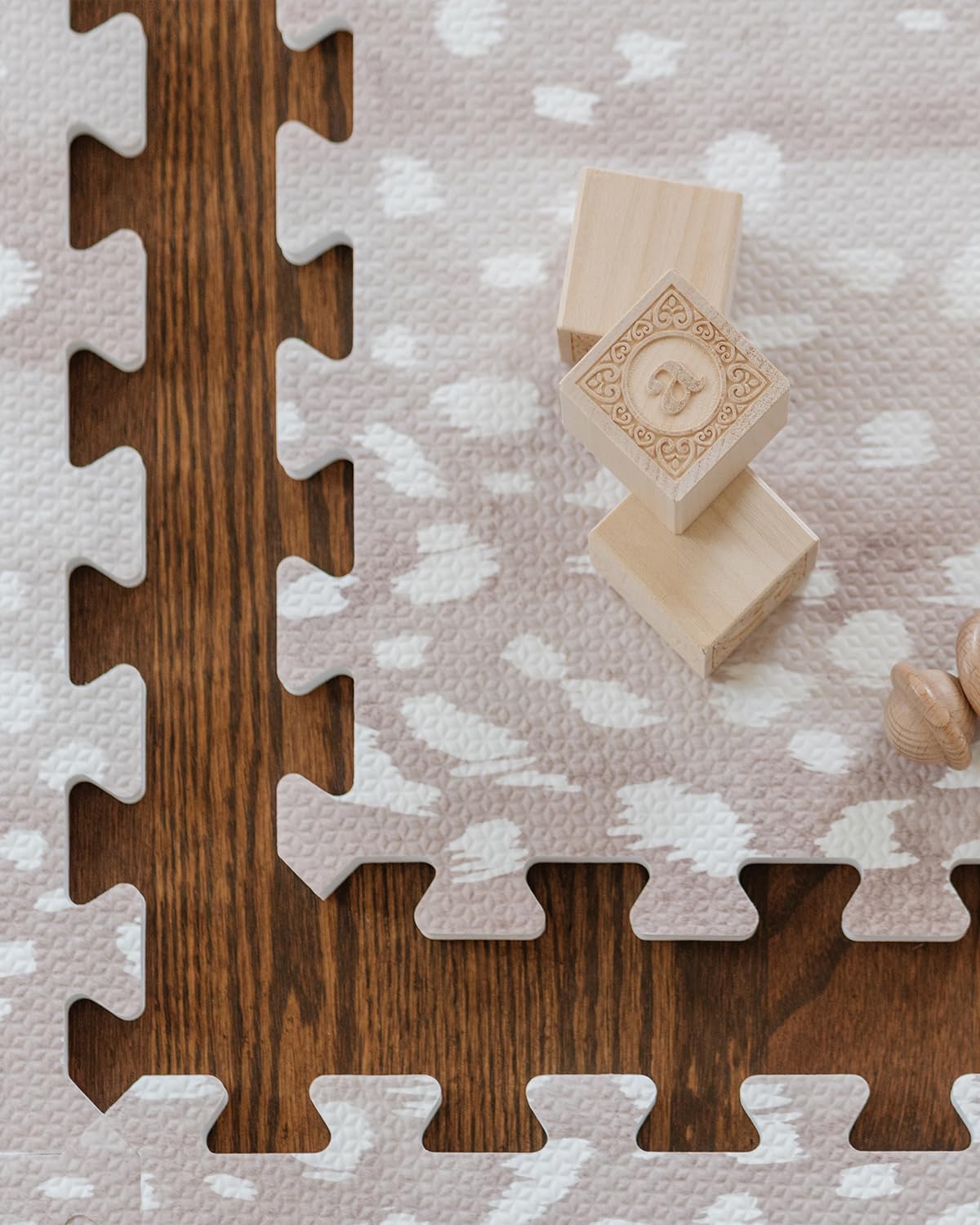 House of Noa 24.8 inch tiles provide a large play area