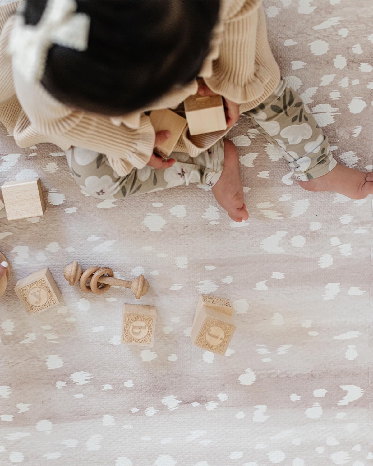 House of Noa foam mat protects floors while babies explore