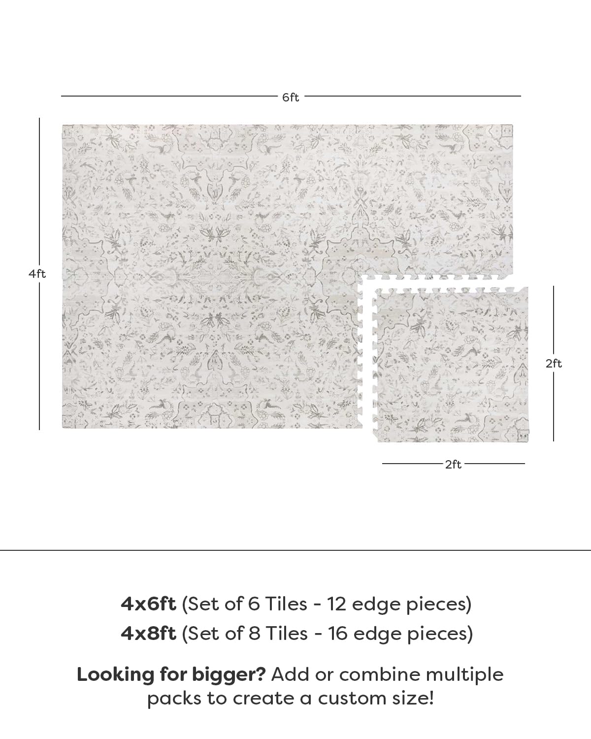 House of Noa edge piece close-up showing seamless rug-like finish