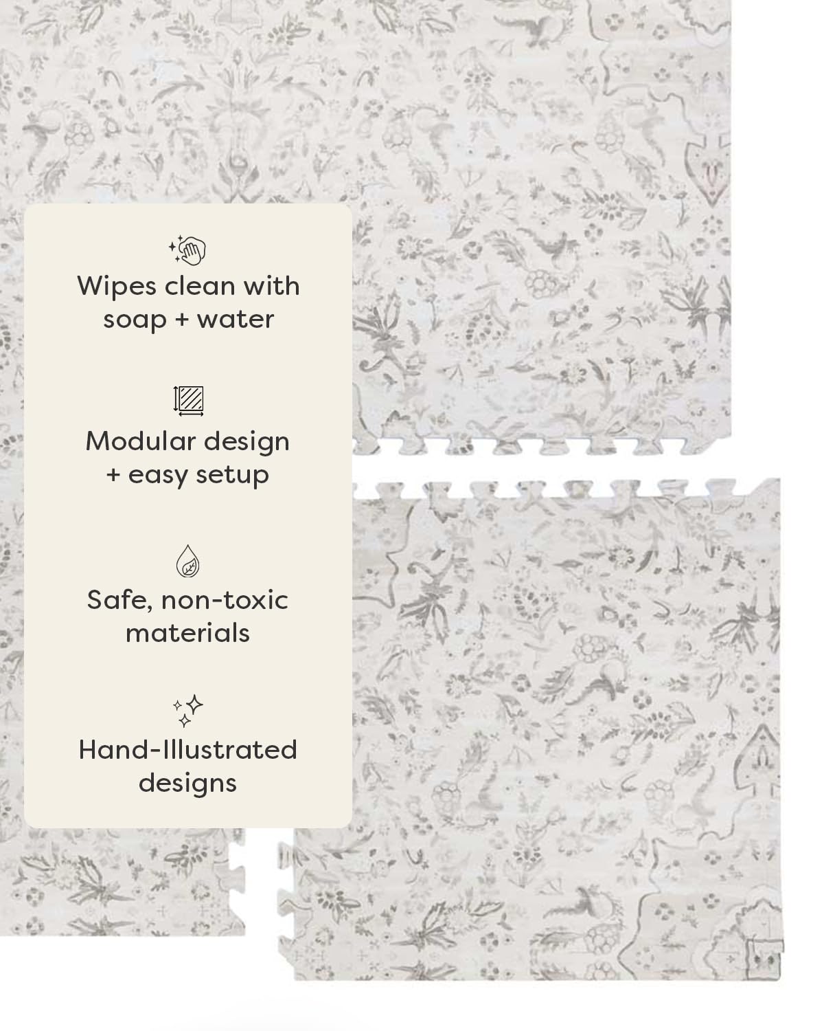 House of Noa baby play mat Latte Emile rug-like finish in modern nursery