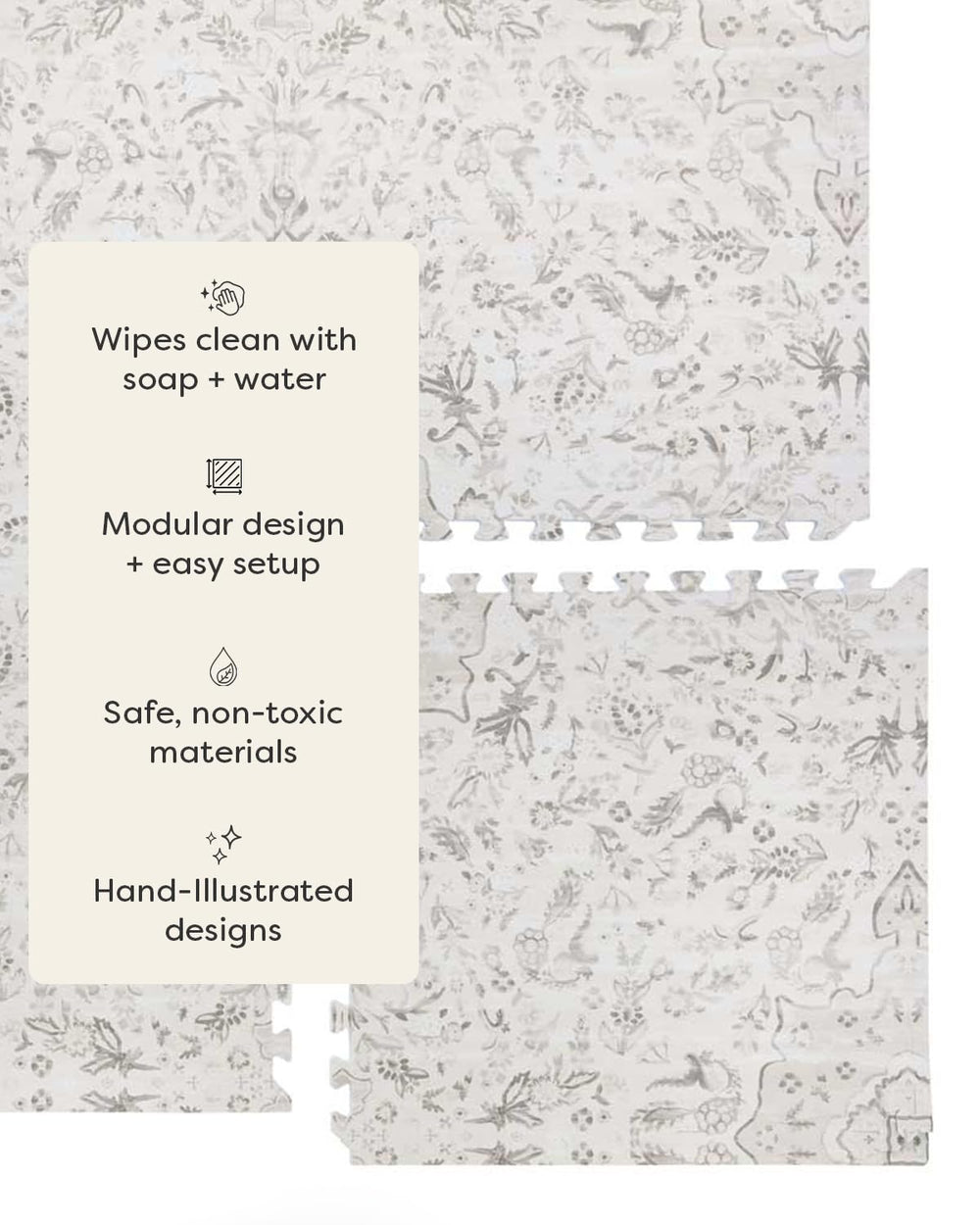 House of Noa baby play mat Latte Emile rug-like finish in modern nursery
