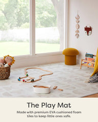 House of Noa baby play mat tile closeup texture demonstrates non-toxic surface.