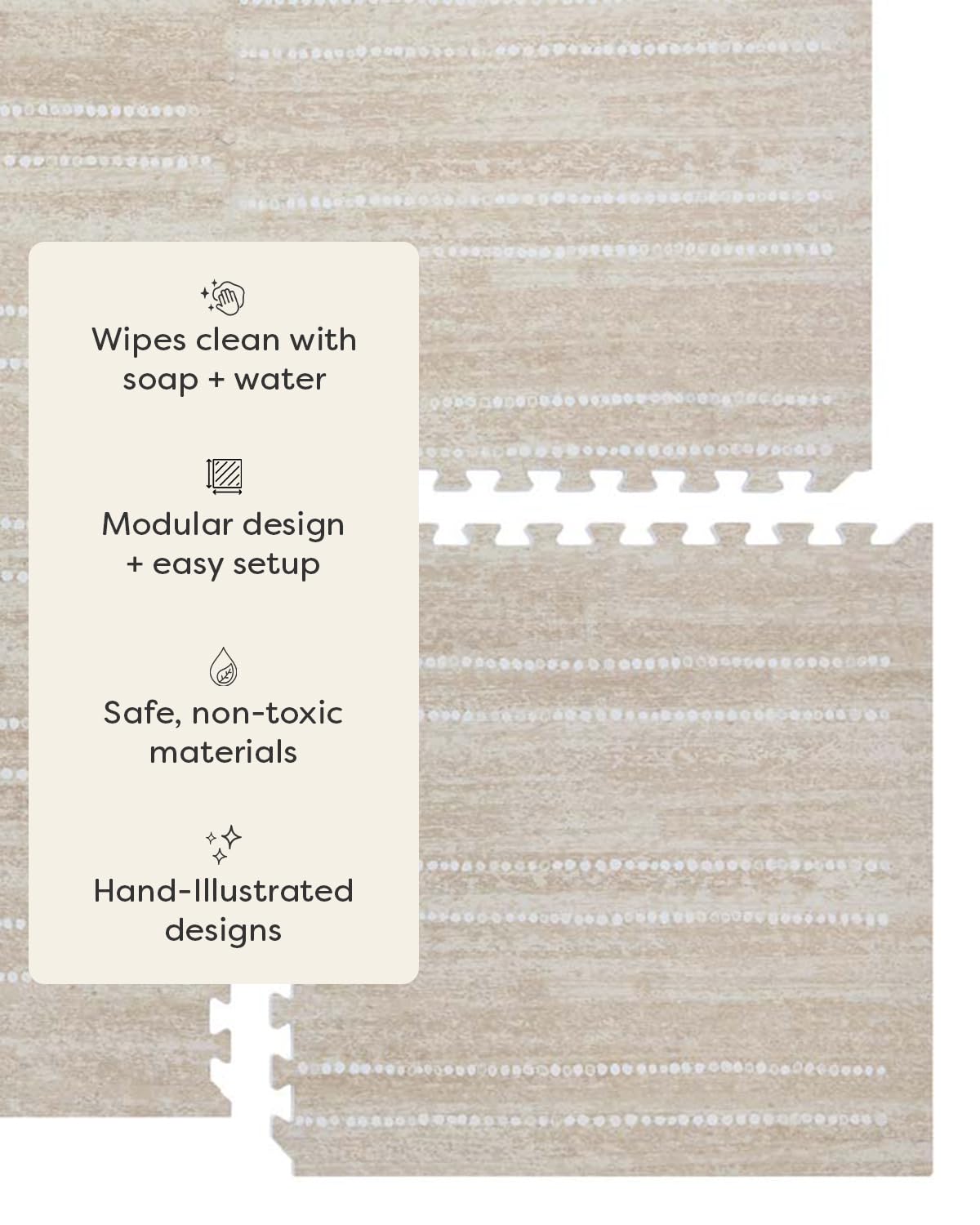 House of Noa toast-aspen soft cushioned surface ideal for tummy time